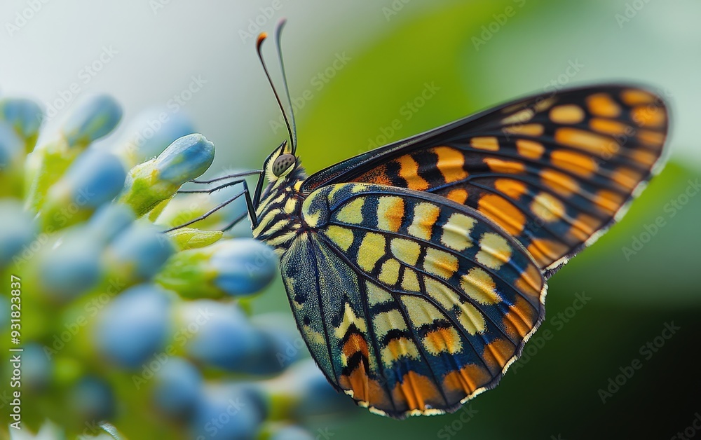 Naklejka premium butterfly on a flower