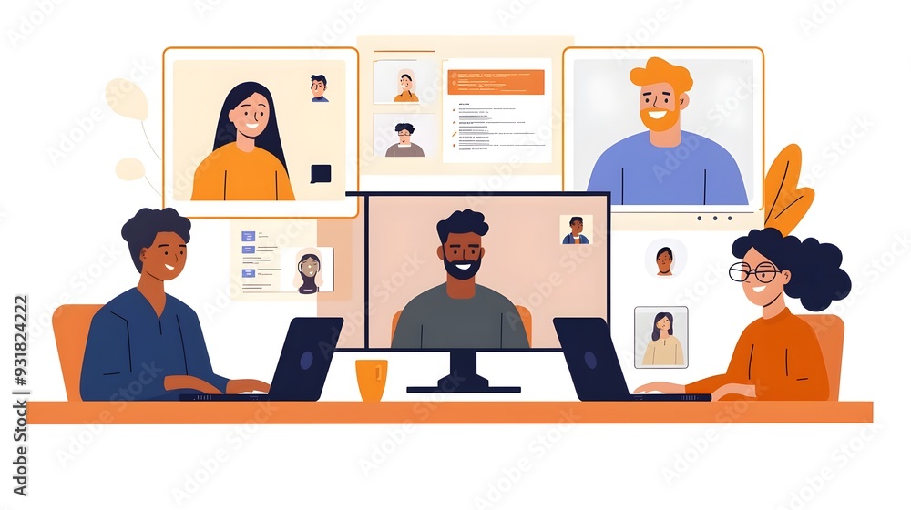 Diverse Virtual Team Collaborating in Digital Workplace Setting Diverse Virtual Team Collaborating in Digital Workplace Setting