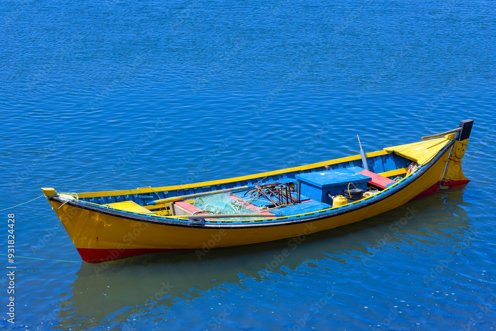Fishing boat at Southern Chile, Queule, Chile, South America Fishing boat at Southern Chile, Queule, Chile, South America