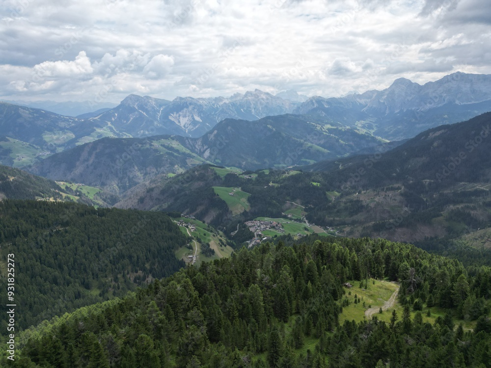 Sass de Putia Aerial view of the Dolomites mountain landscape in Trentino, South Tyrol in Northern Italy. Sass de Putia Aerial view of the Dolomites mountain landscape in Trentino, South Tyrol in Northern Italy.
