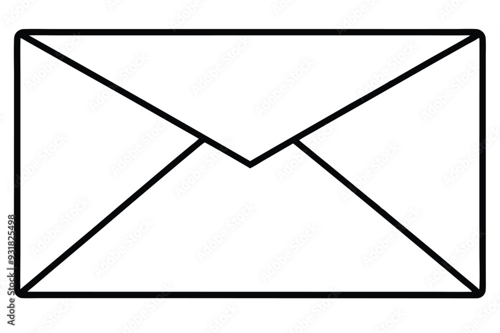 An Envelope line art vector illustration An Envelope line art vector illustration