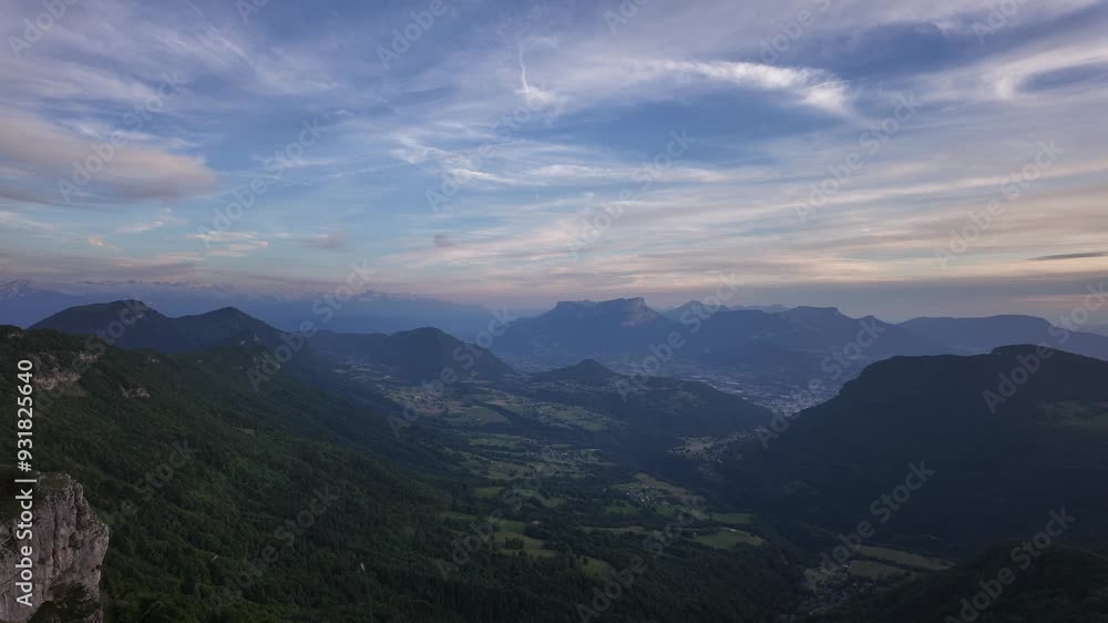 Timelapse motionlapse of clouds and mountain view at sunset Timelapse motionlapse of clouds and mountain view at sunset
