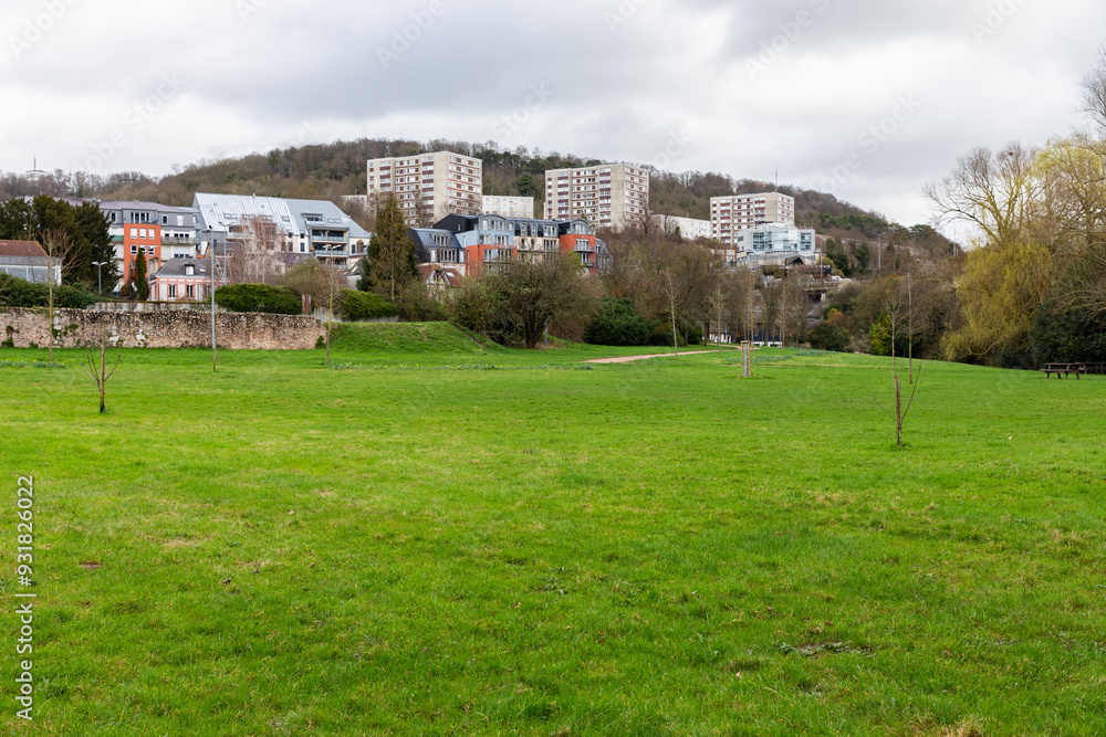 Public park, by the Robec stream, near Public park, by the Robec stream, near