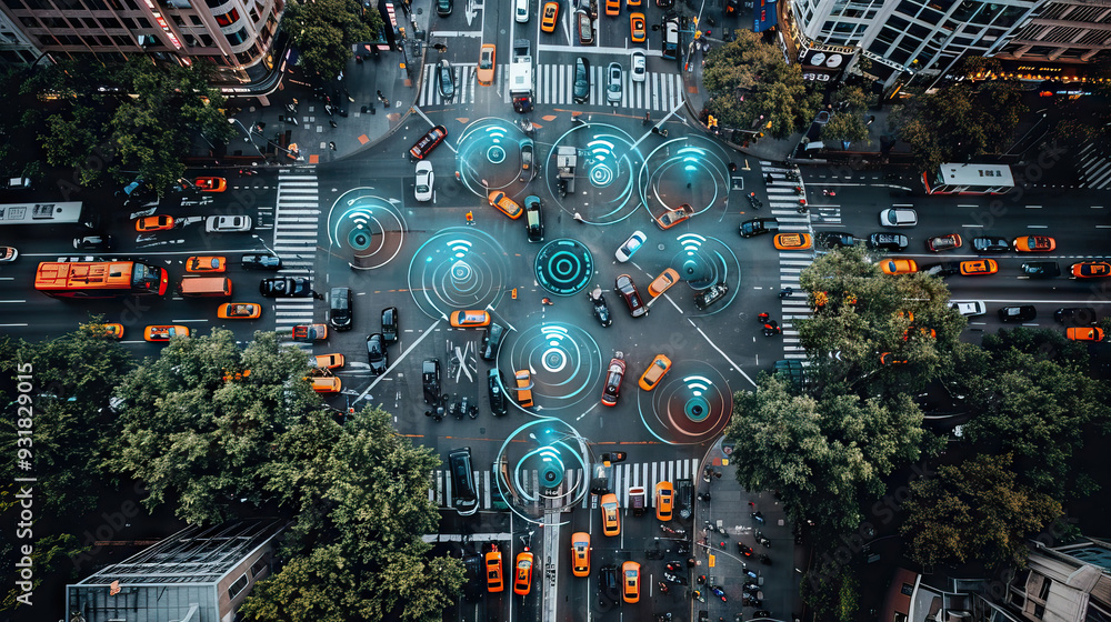 Smart transportation network in urban landscape Smart transportation network in urban landscape