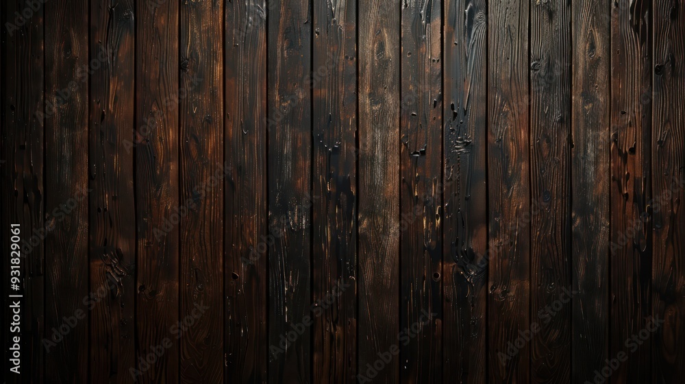 Naklejka premium Dark Wooden Plank Background