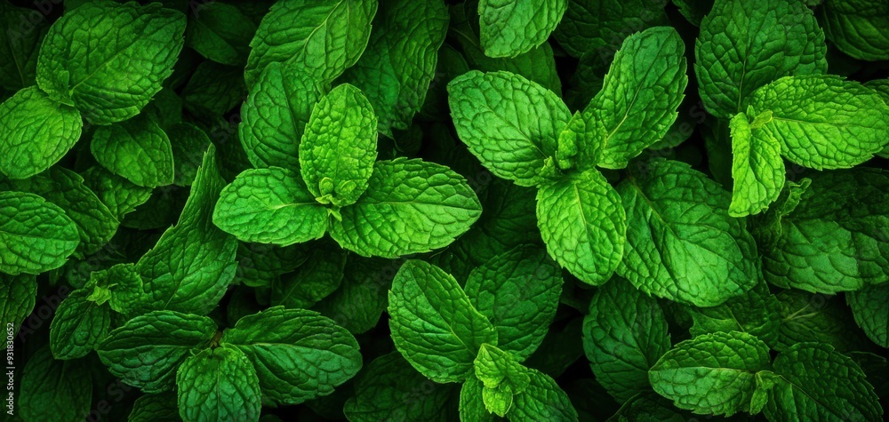 A vibrant and fresh collection of mint leaves in lush green hues, perfect for culinary and herbal themes. A vibrant and fresh collection of mint leaves in lush green hues, perfect for culinary and herbal themes.