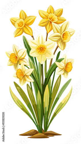 Wallpaper Mural daffodil illustration, daffodil flower vector art, daffodil flower illustration, daffodil vector,  Torontodigital.ca