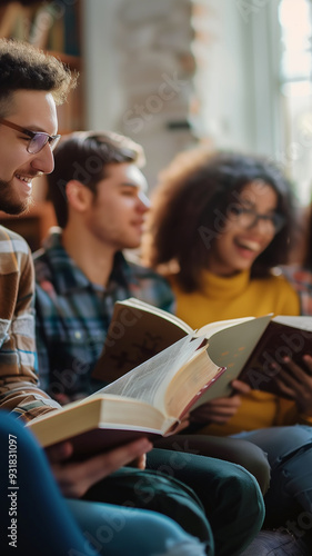 Group of Friends Studying The Bible Together