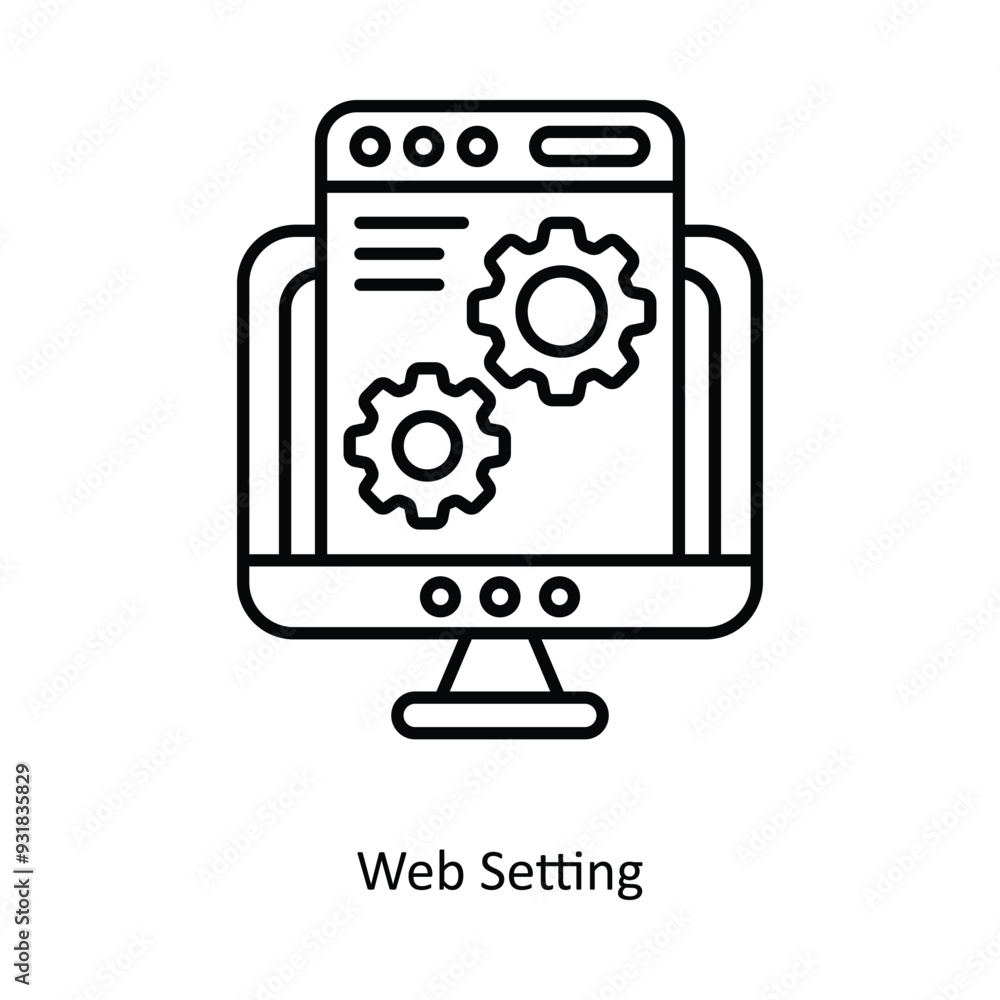 Web Setting vector filled outline Icon Design illustration. Smart Home and Technology Symbol on White background EPS 10 File Web Setting vector filled outline Icon Design illustration. Smart Home and Technology Symbol on White background EPS 10 File