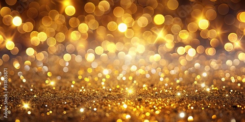 Glittering abstract gold bokeh effect, glitter, abstract, gold, bokeh, sparkling, shiny, festive, luxury, background