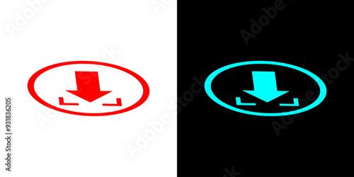 Download icon. Load symbol down arrow symbol.