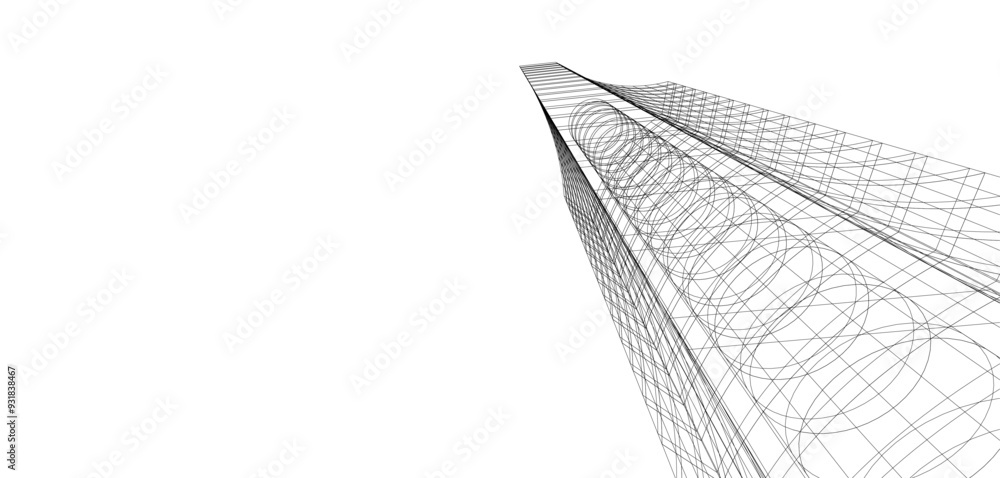 abstract architecture vector 3d illustration abstract architecture vector 3d illustration