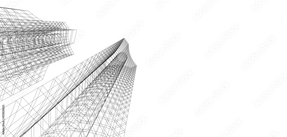 Architectural drawing on white background vector illustration Architectural drawing on white background vector illustration
