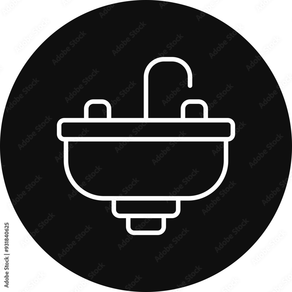 Sink Vector Icon Design Sink Vector Icon Design