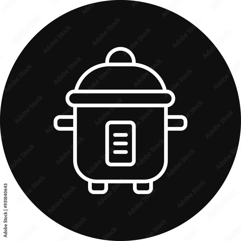 Rice Cooker Vector Icon Design Rice Cooker Vector Icon Design