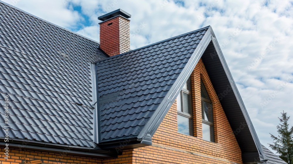 Rooftop View: A Glimpse of a Modern Home's Exterior Rooftop View: A Glimpse of a Modern Home's Exterior