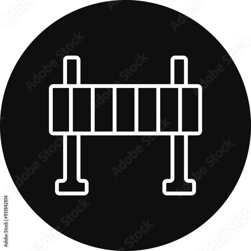 Road Obstruction Vector Icon Design
