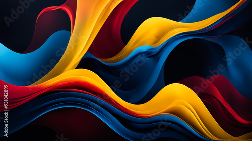 colorful wavy abstract background, elegant design