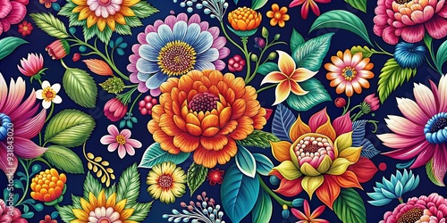 Modern Thai Bloom: Contemporary interpretations of Thai patterns combined with bold and vibrant florals, conveying a sense of freshness and vitality.