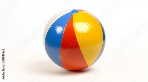 A beach ball set against a white background.