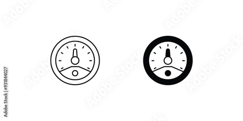 mileage set icon with white background vector stock illustration