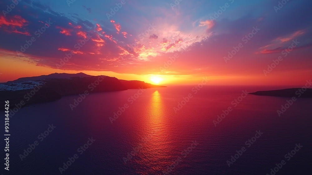 Sunset Over Ocean. Sunset Over Ocean.