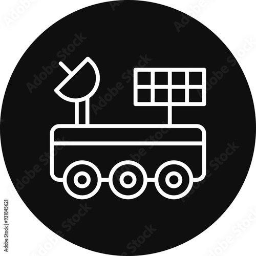 Space Car Vector Icon Design