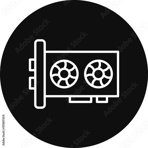 Graphic Card Vector Icon Design