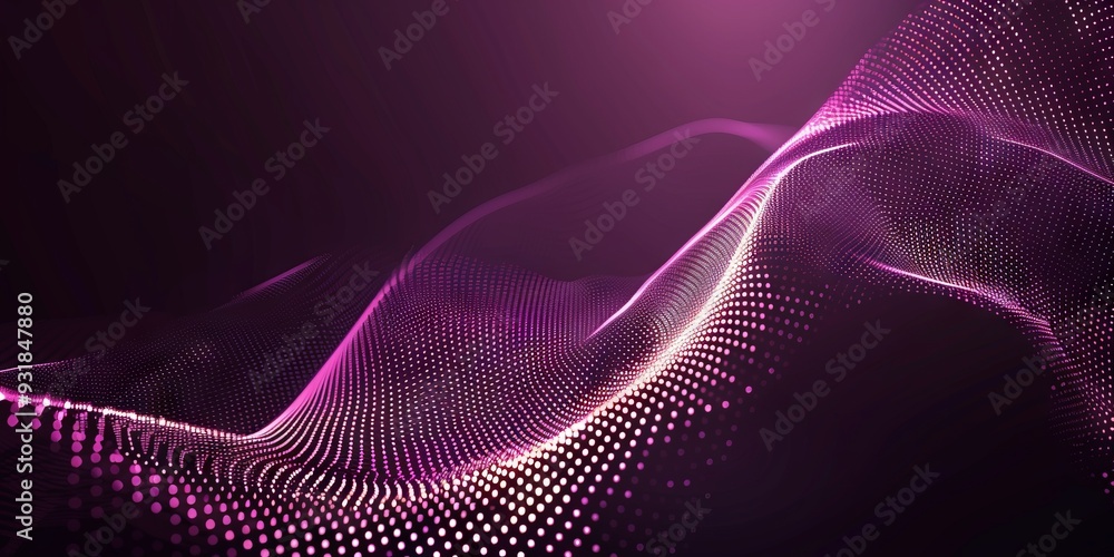 Abstract background made of halftone dots and curved lines in dark purple colors Abstract background made of halftone dots and curved lines in dark purple colors