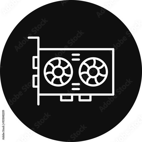 Video Card Vector Icon Design