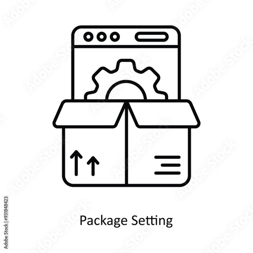 Package Setting vector filled outline Icon Design illustration. Smart Home and Technology Symbol on White background EPS 10 File