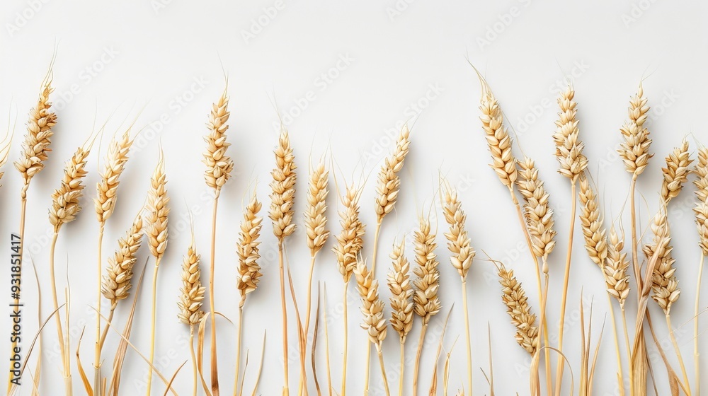 ears of wheat on a white background ears of wheat on a white background