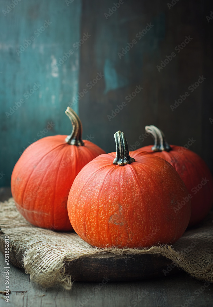 Pumpkins on table Pumpkins on table