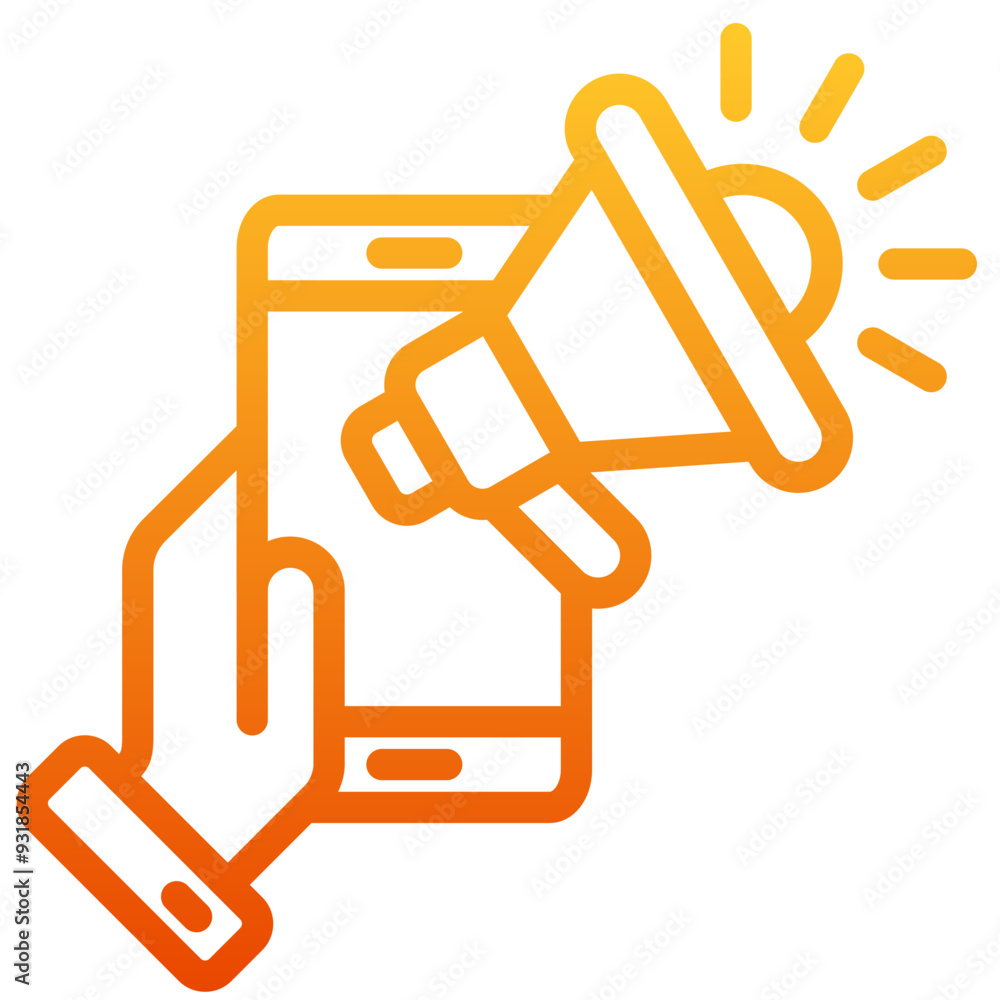 Mobile Marketing Icon Mobile Marketing Icon