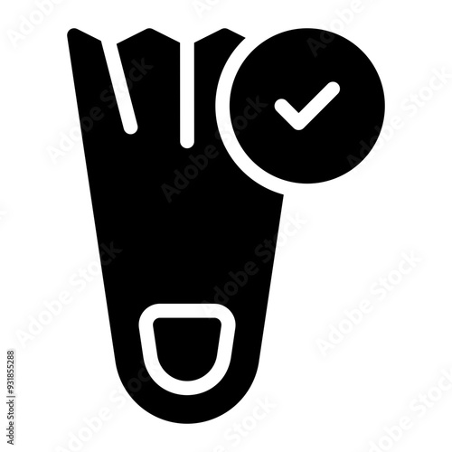 flippers glyph icon