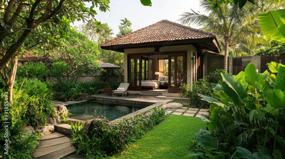 Tropical Bungalow with Private Pool and Lush Greenery Tropical Bungalow with Private Pool and Lush Greenery