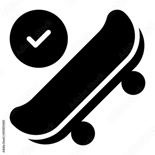 skateboard glyph icon