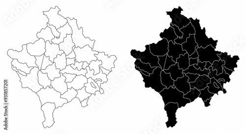 Kosovo administrative maps