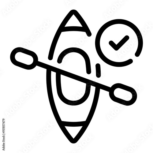 kayak line icon