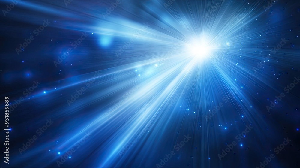 Naklejka premium Blue background with diagonal light beams, adding energy and focus