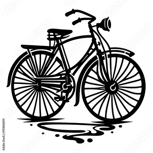 Bicycle silhouette image design.  photo