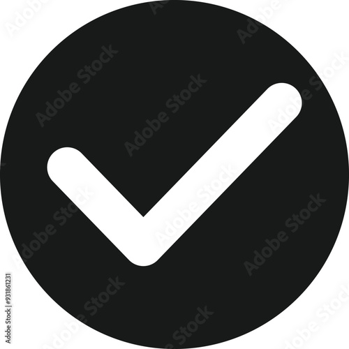 right icon, tick mark icon, check mark icon vector