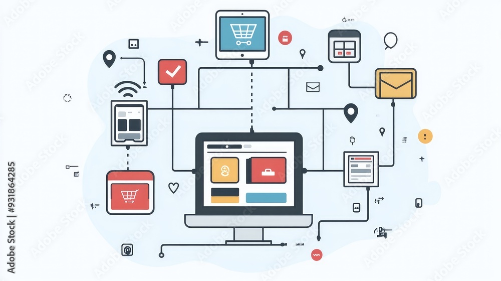 E-commerce profit enhancement infographic with simple, engaging visuals and clear instructions E-commerce profit enhancement infographic with simple, engaging visuals and clear instructions