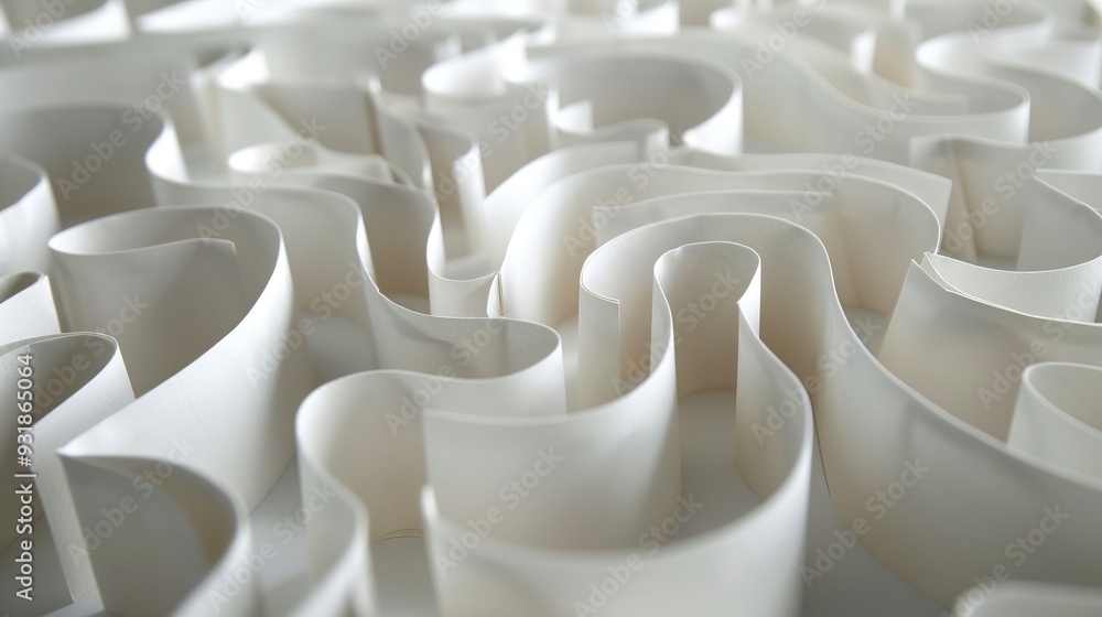Fototapeta premium paper maze with rounded edges