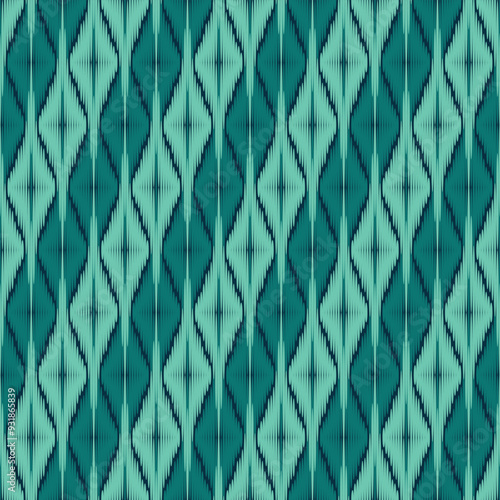 seamless pattern design in ikat style for wallpaper