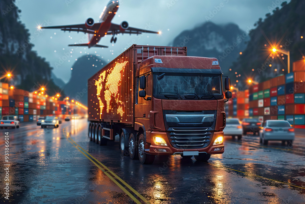 Transporting goods across land and sea Transporting goods across land and sea