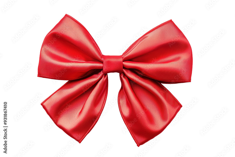 Naklejka premium Eine rote Schleife, transparenter Hintergrund 