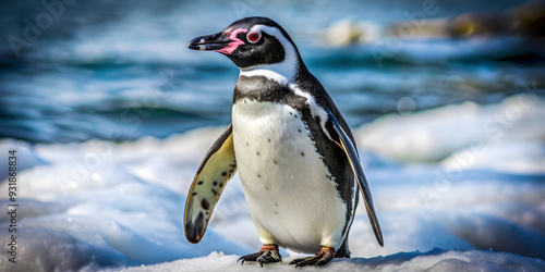 close up of penguine photo