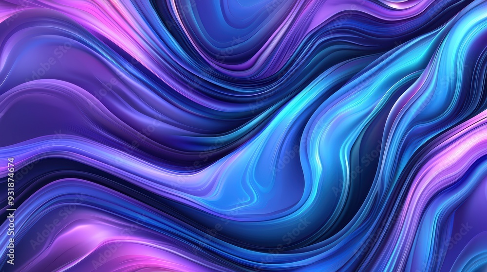A vibrant abstract design featuring flowing waves of purple and blue colors, evoking sense of calm and creativity. A vibrant abstract design featuring flowing waves of purple and blue colors, evoking sense of calm and creativity.
