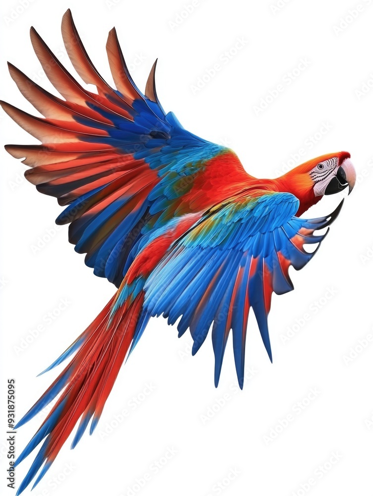 Fototapeta premium Colorful Parrot in Flight